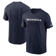 Seattle Seahawks Primetime Wordmark Essential T-Shirt - College Navy for sale