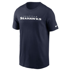 Seattle Seahawks Primetime Wordmark Essential T-Shirt - College Navy for sale