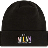 AC Milan New Era Wordmark Cuffed Knit Hat on sale - Black
