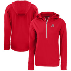 Arizona Diamondbacks Cutter & Buck Women's Daybreak Eco Recycled Half-Zip Hoodie Red
