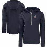 Cleveland Guardians Cutter & Buck Women's Daybreak Eco Recycled Half-Zip Hoodie Navy