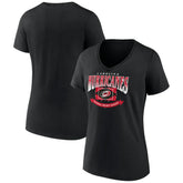 Carolina Hurricanes Women's Slapshot V-Neck T-Shirt - Black T-shirts