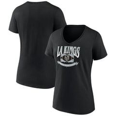 Los Angeles Kings Women's Slapshot V-Neck T-Shirt - Black T-shirts