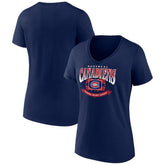 Montreal Canadiens Women's Slapshot V-Neck T-Shirt - Navy T-shirts