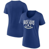 Toronto Maple Leafs Women's Slapshot V-Neck T-Shirt - Blue T-shirts