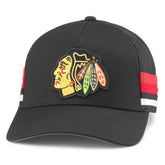 Chicago Blackhawks American Needle HotFoot Stripes Trucker Adjustable Hat - Black Hats
