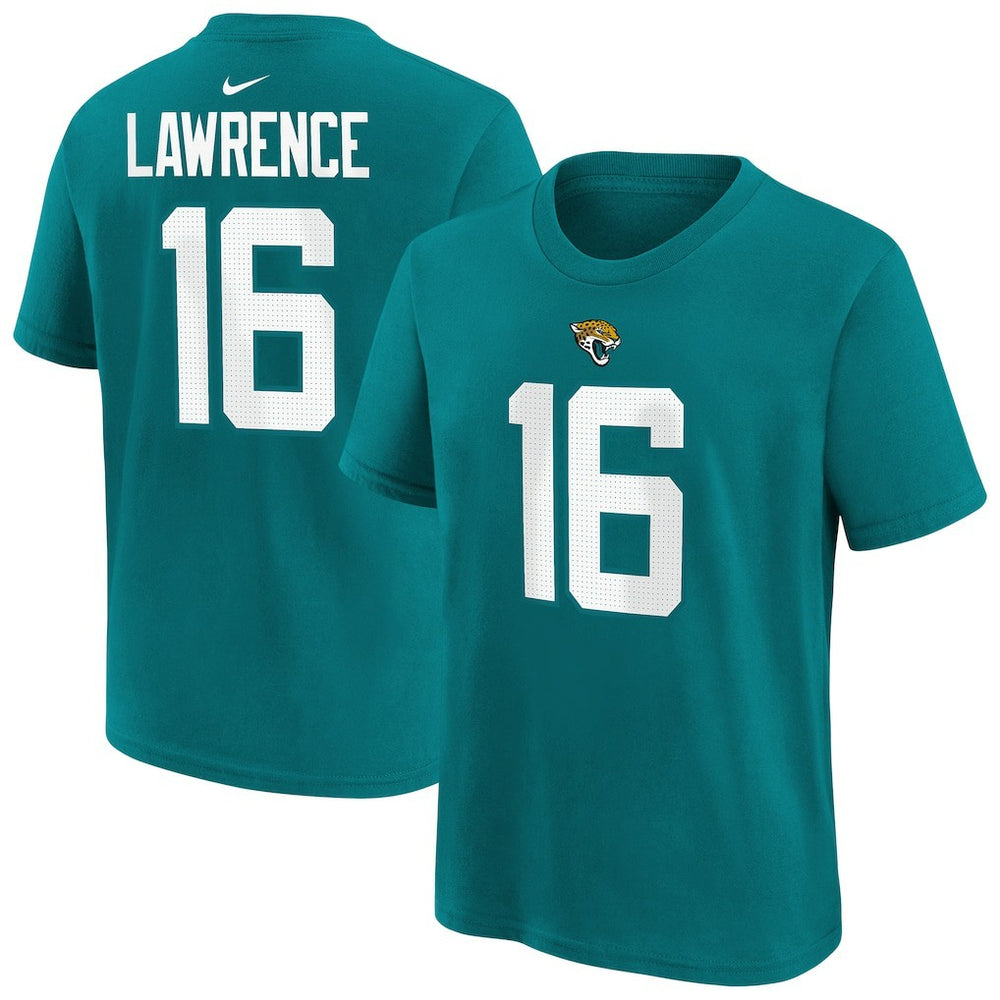 Trevor Lawrence Jacksonville Jaguars Youth Player Name & Number T-Shirt - Teal online