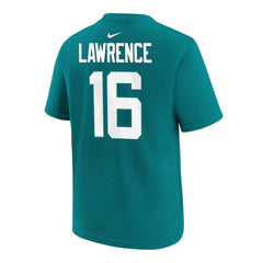 Trevor Lawrence Jacksonville Jaguars Youth Player Name & Number T-Shirt - Teal online