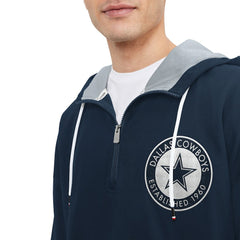 Dallas Cowboys Tommy Hilfiger Aaron Quarter-Zip Hoodie - Navy sale