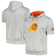 Phoenix Suns Short Sleeve Pullover Hoodie - Silver/Orange sale