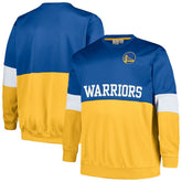 Golden State Warriors Big & Tall Split Pullover Sweatshirt sale - Royal/Gold cheap