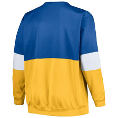 Golden State Warriors Big & Tall Split Pullover Sweatshirt sale - Royal/Gold cheap