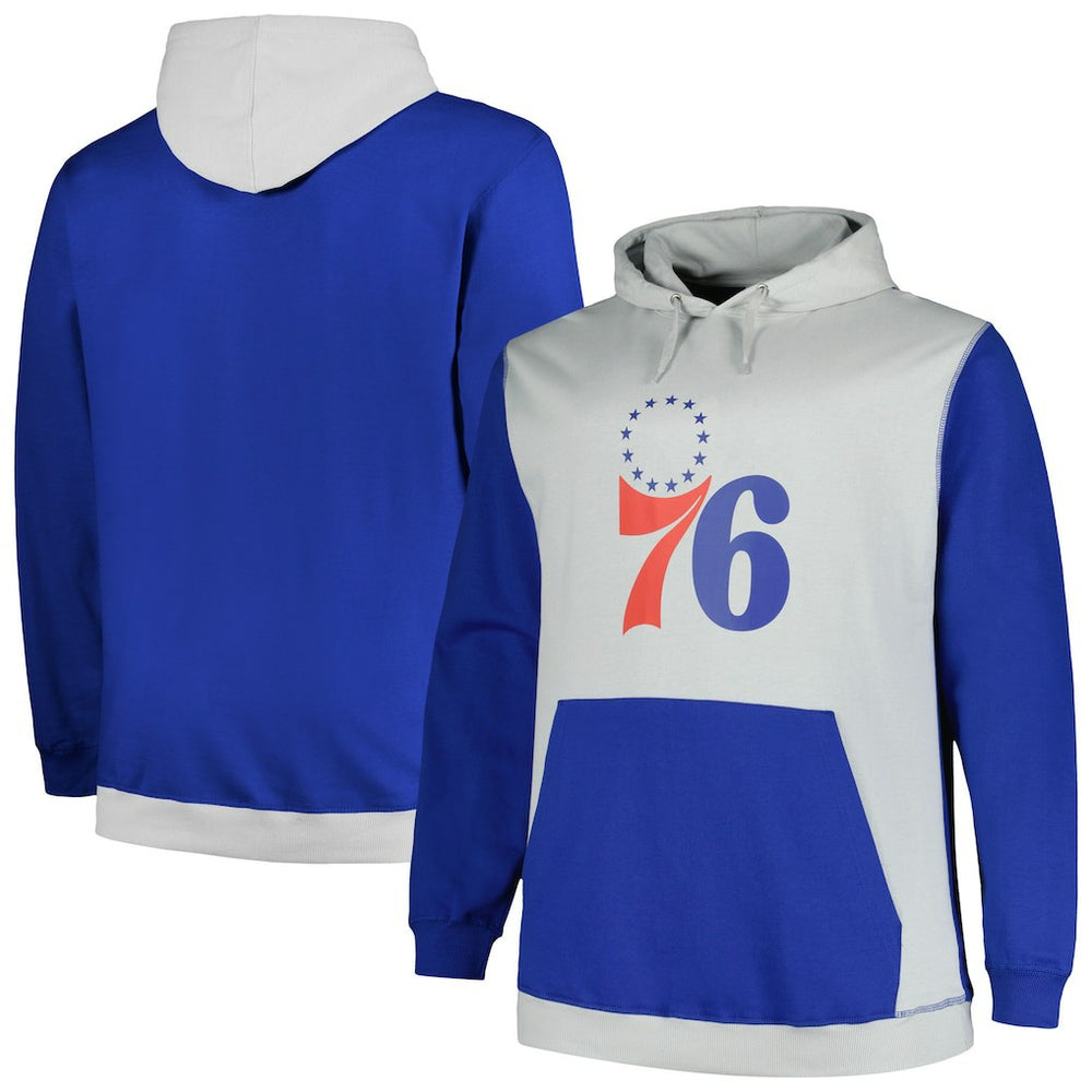 Philadelphia 76ers Big & Tall Primary Arctic Pullover Hoodie - Royal/Silver for sale
