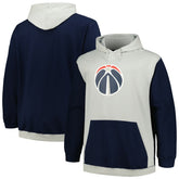 Washington Wizards Big & Tall Primary Arctic Pullover Hoodie - Navy/Silver discount