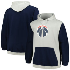 Washington Wizards Big & Tall Primary Arctic Pullover Hoodie - Navy/Silver discount