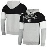 Brooklyn Nets Contrast Pieced Pullover Hoodie - Black outlet