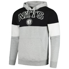 Brooklyn Nets Contrast Pieced Pullover Hoodie - Black outlet