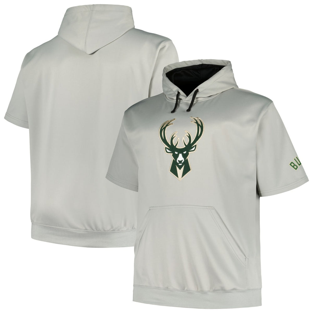 Milwaukee Bucks Big & Tall Logo Pullover Hoodie - Silver on sale