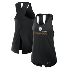 Pittsburgh Steelers Women's Plus Size Performance Tank Top - Black on sale