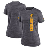 Pittsburgh Steelers Women's Sideline Velocity Dri-FIT T-Shirt - Charcoal cheap