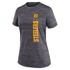 Pittsburgh Steelers Women's Sideline Velocity Dri-FIT T-Shirt - Charcoal cheap