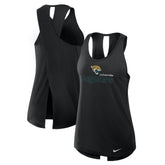 Jacksonville Jaguars Women's Open-Back Crisscross Dri-FIT Tank Top - Black for sale