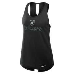 Las Vegas Raiders Women's Open-Back Crisscross Dri-FIT Tank Top - Black cheap