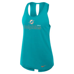 Miami Dolphins Women's Open-Back Crisscross Dri-FIT Tank Top - Aqua outlet