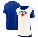 Buffalo Bills Women's Wordmark Tri-Blend T-Shirt - Cream/Royal online