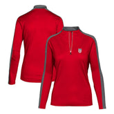 USMNT Levelwear Women's Quarter-Zip Pullover Top - Red online