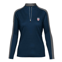 USMNT Levelwear Women's Quarter-Zip Pullover Top - Navy on sale