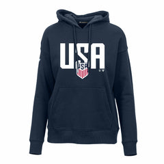 USMNT Levelwear Women's Podium Mascot Pullover Hoodie - Navy for sale