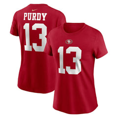 Brock Purdy San Francisco 49ers Women's Player Name & Number T-Shirt - Scarlet sale
