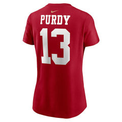 Brock Purdy San Francisco 49ers Women's Player Name & Number T-Shirt - Scarlet sale