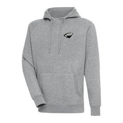 Minnesota Wild Antigua Metallic Logo Victory Pullover Hoodie - Heather Gray Hoodies