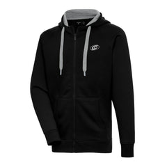 Carolina Hurricanes Antigua Metallic Logo Victory Full-Zip Hoodie - Black Hoodies