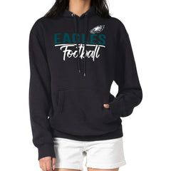 Philadelphia Eagles G-III 4Her by Carl Banks Women's Graphic Fleece Pullover Hoodie - Black cheap
