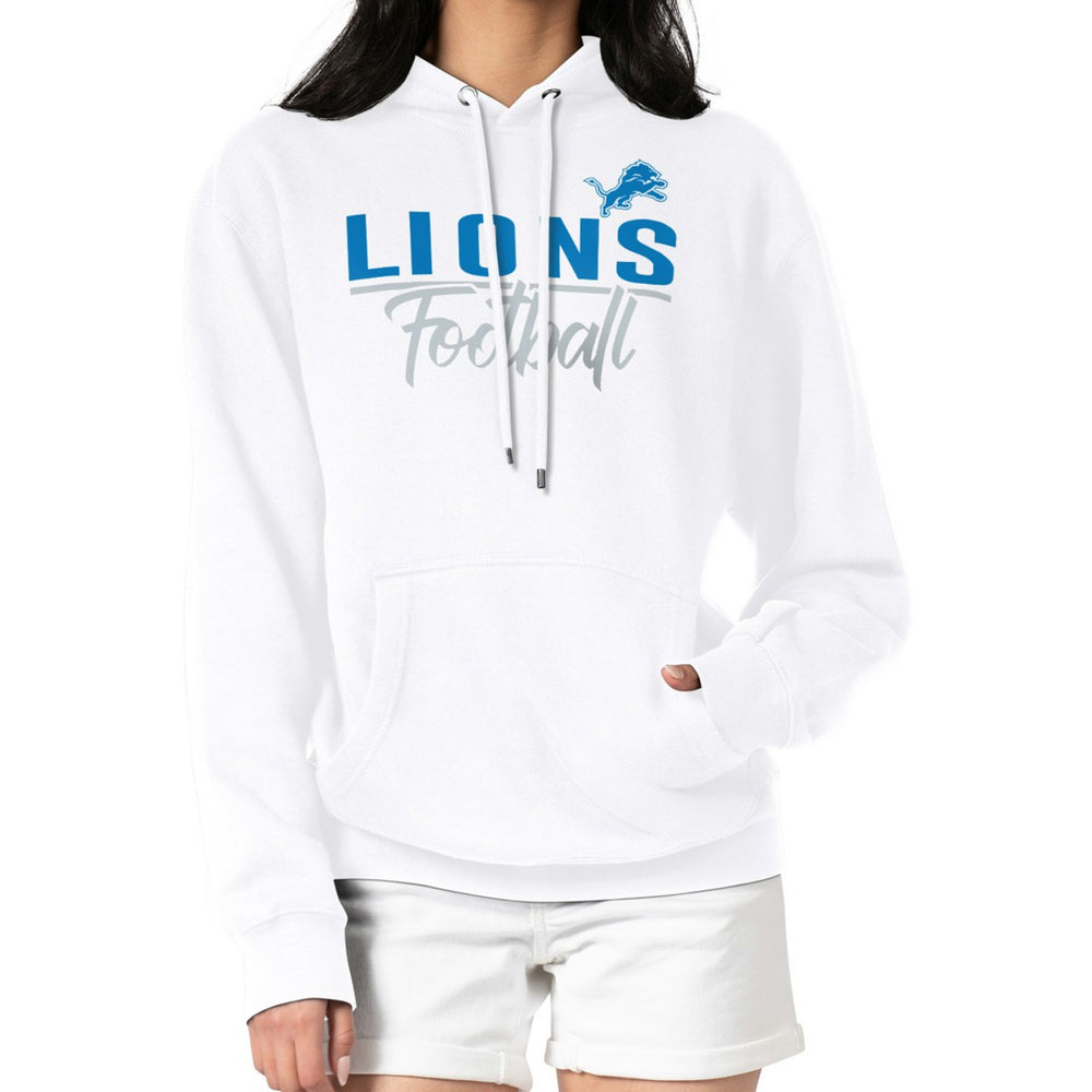 Detroit Lions G-III 4Her by Carl Banks Women's Graphic Fleece Pullover Hoodie - White discount