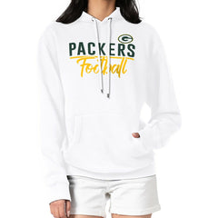 Green Bay Packers G-III 4Her by Carl Banks Women's Graphic Fleece Pullover Hoodie - White for sale