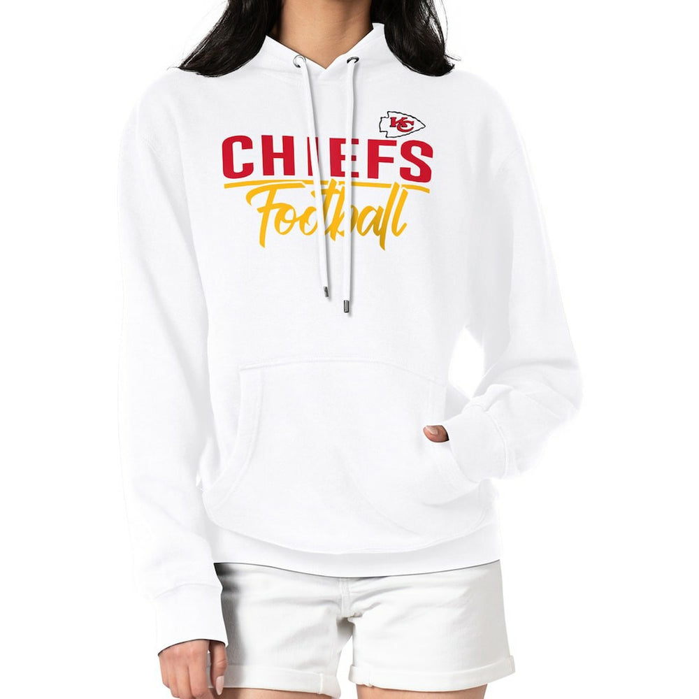 Kansas City Chiefs G-III 4Her by Carl Banks Women's Graphic Fleece Pullover Hoodie - White discount