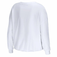 Chicago Bulls WEAR by Erin Andrews Women's Cropped Long Sleeve T-Shirt sale - White outlet