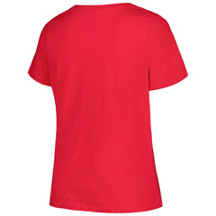 Los Angeles Angels Profile Women's Plus Size Arch Logo T-Shirt Red