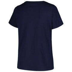 Cleveland Guardians Profile Women's Plus Size Arch Logo T-Shirt Navy