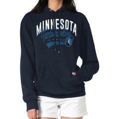 Minnesota Timberwolves G-III 4Her by Carl Banks Women's Filigree Logo Pullover Hoodie - Navy online