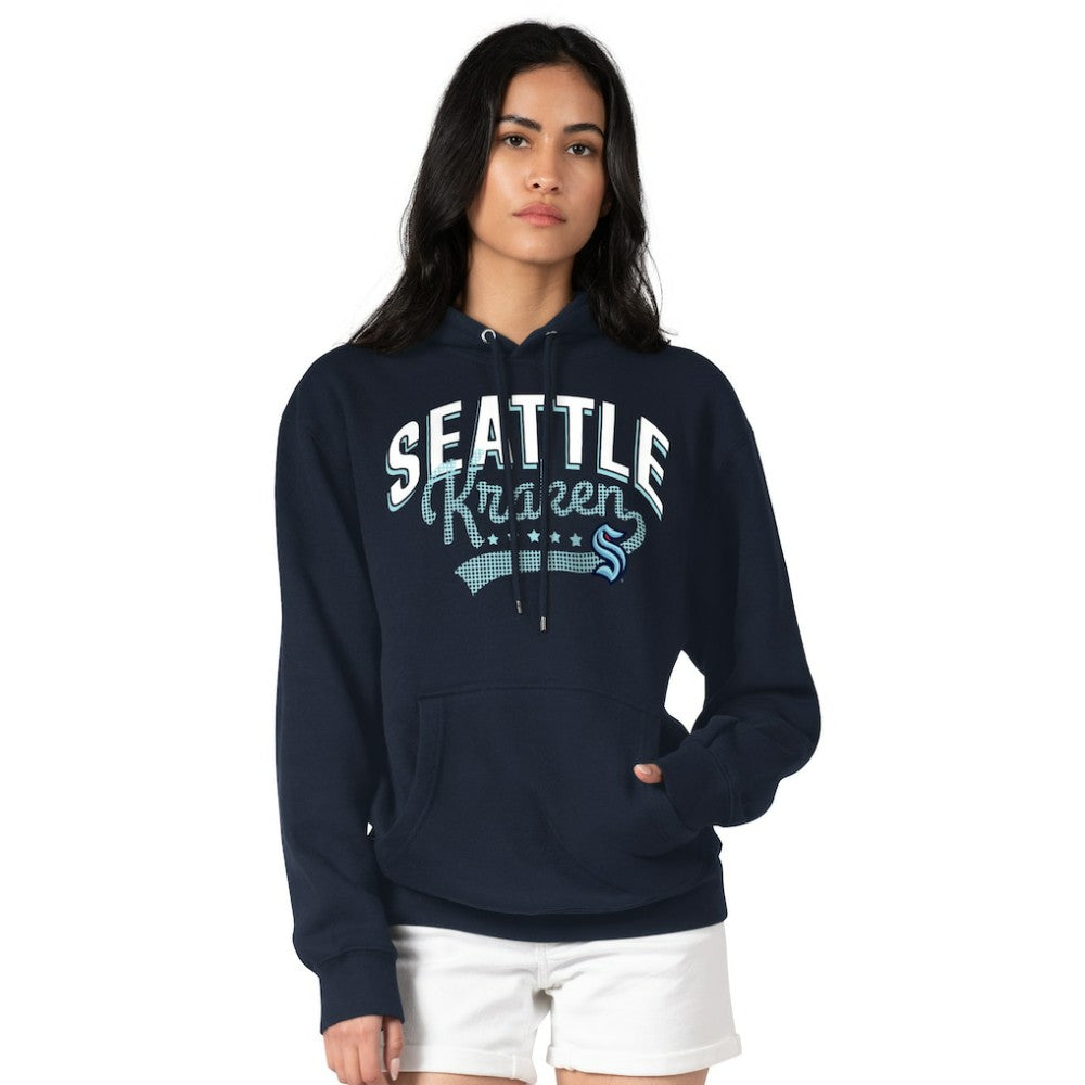 Seattle Kraken G-III 4Her by Carl Banks Women's Filigree Logo Pullover Hoodie – Deep Sea Blue Hoodies