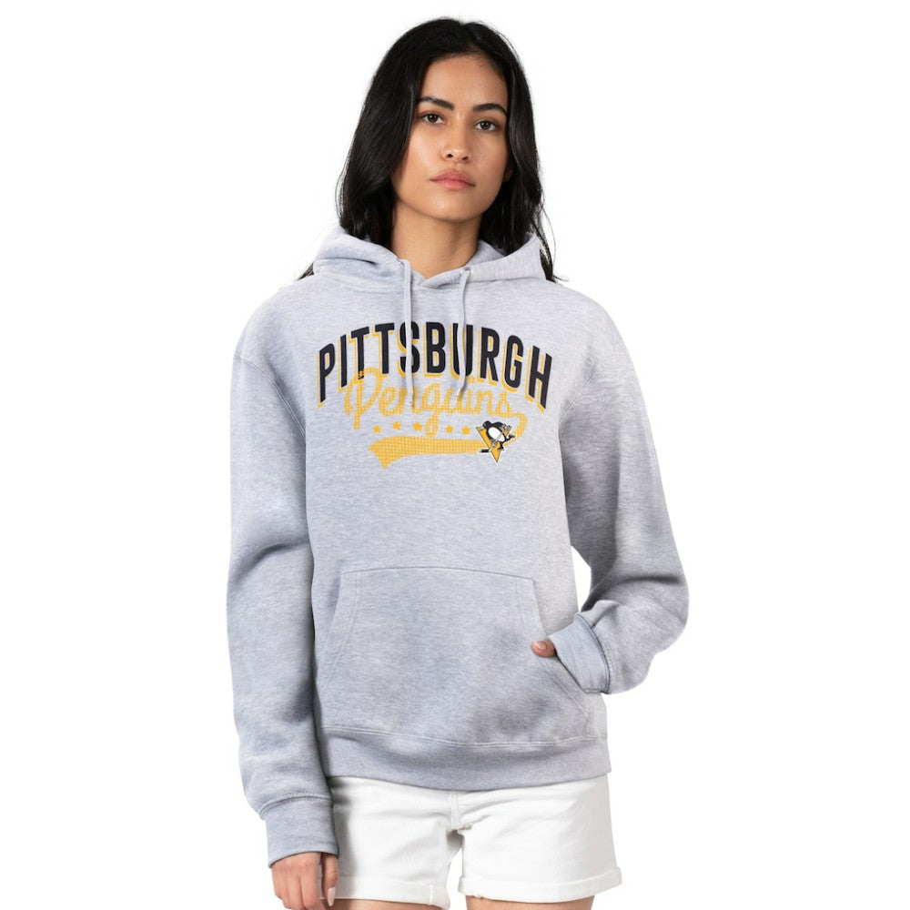 Pittsburgh Penguins G-III 4Her by Carl Banks Women's Filigree Logo Pullover Hoodie – Gray Hoodies