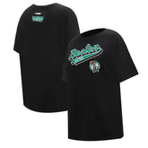 Boston Celtics Pro Standard Women's Script Boyfriend T-Shirt - Black discount