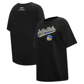 Golden State Warriors Pro Standard Women's Script Boyfriend T-Shirt sale - Black for sale