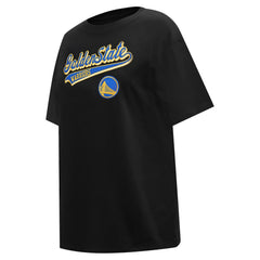 Golden State Warriors Pro Standard Women's Script Boyfriend T-Shirt sale - Black for sale
