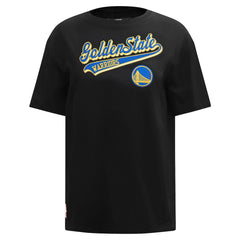 Golden State Warriors Pro Standard Women's Script Boyfriend T-Shirt sale - Black for sale